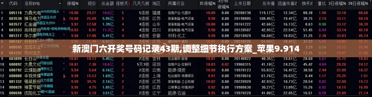 新澳门六开奖号码记录43期,调整细节执行方案_苹果9.914