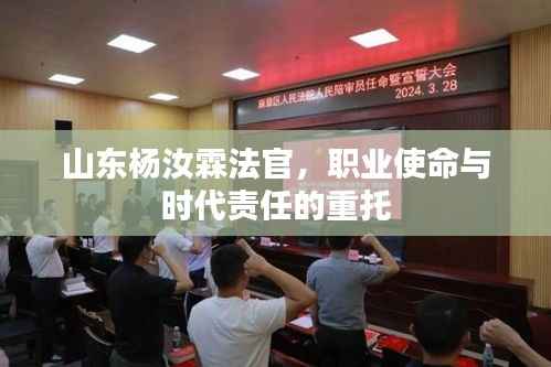 山东杨汝霖法官，职业使命与时代责任的重托