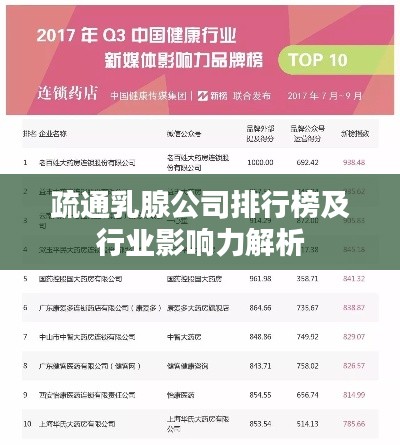疏通乳腺公司排行榜及行业影响力解析